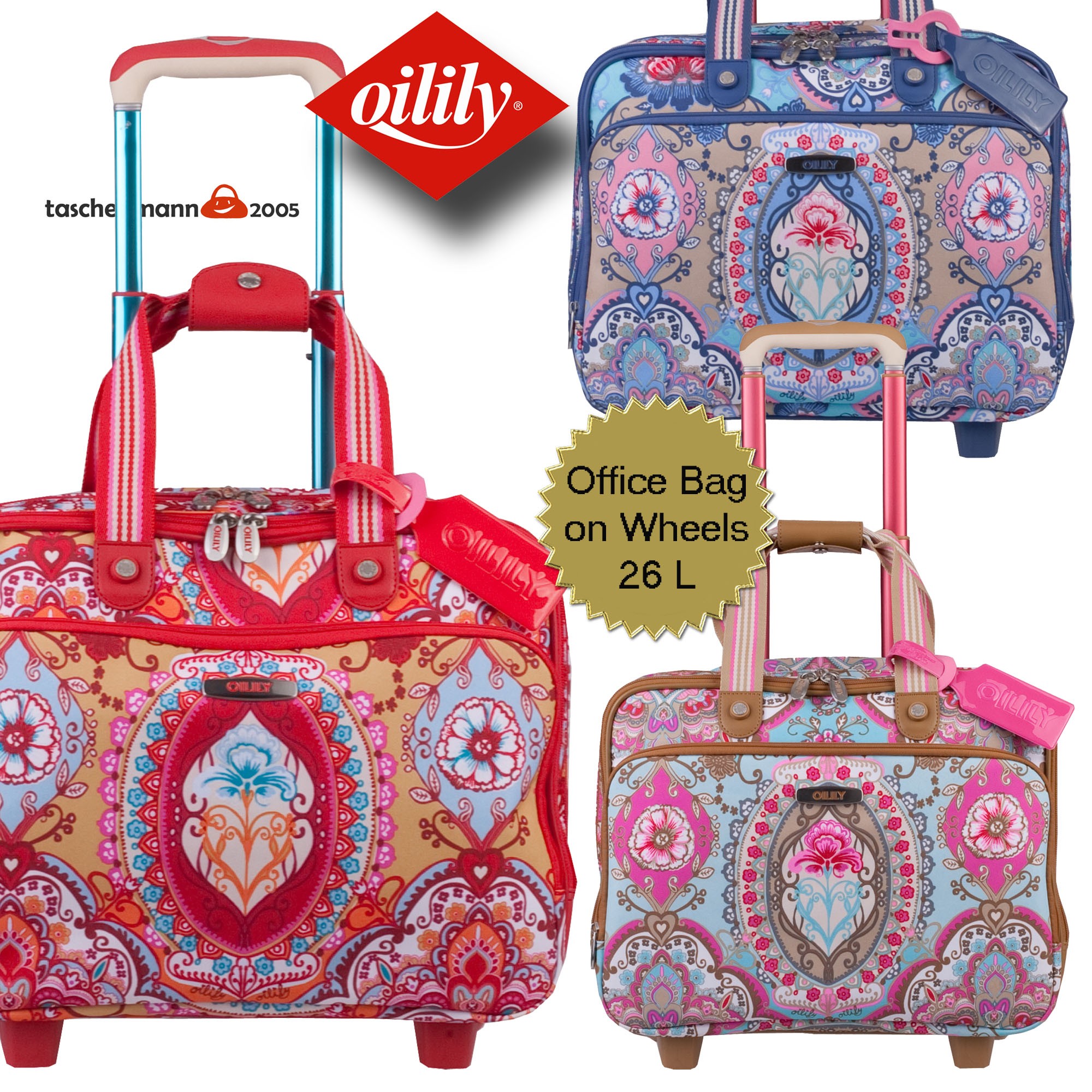 Oilily Travel 2013 Lotus Office Bag On Wheels Laptopfach 2-Rollen 26L ...